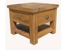 Laya oak lamp table 1 drawer