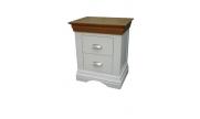 Bretagne in acacia white painted with oak top